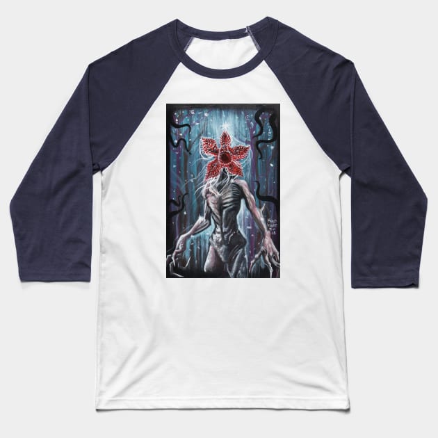 Stranger Things Demogorgon Baseball T-Shirt by KupKake1313